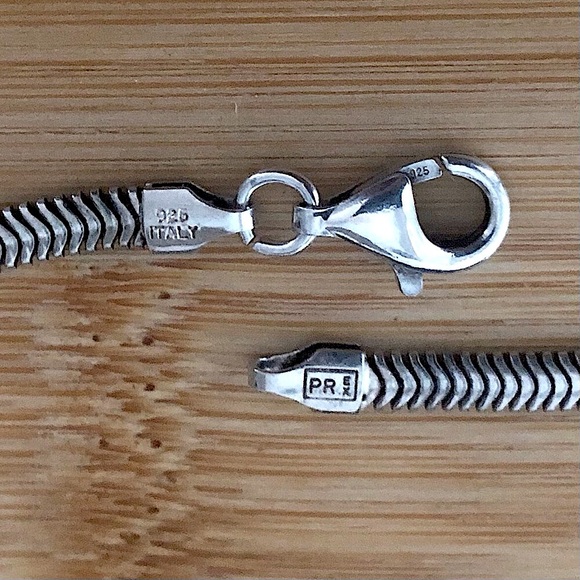 $89  Signed Estate S.W. Pendant & Designer Chain  P STERLING & P.R. EX 925 Italy - Picture 8 of 8